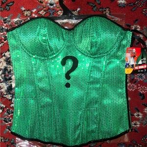 Original DC Comics Green and Black Riddler Corset - Halloween